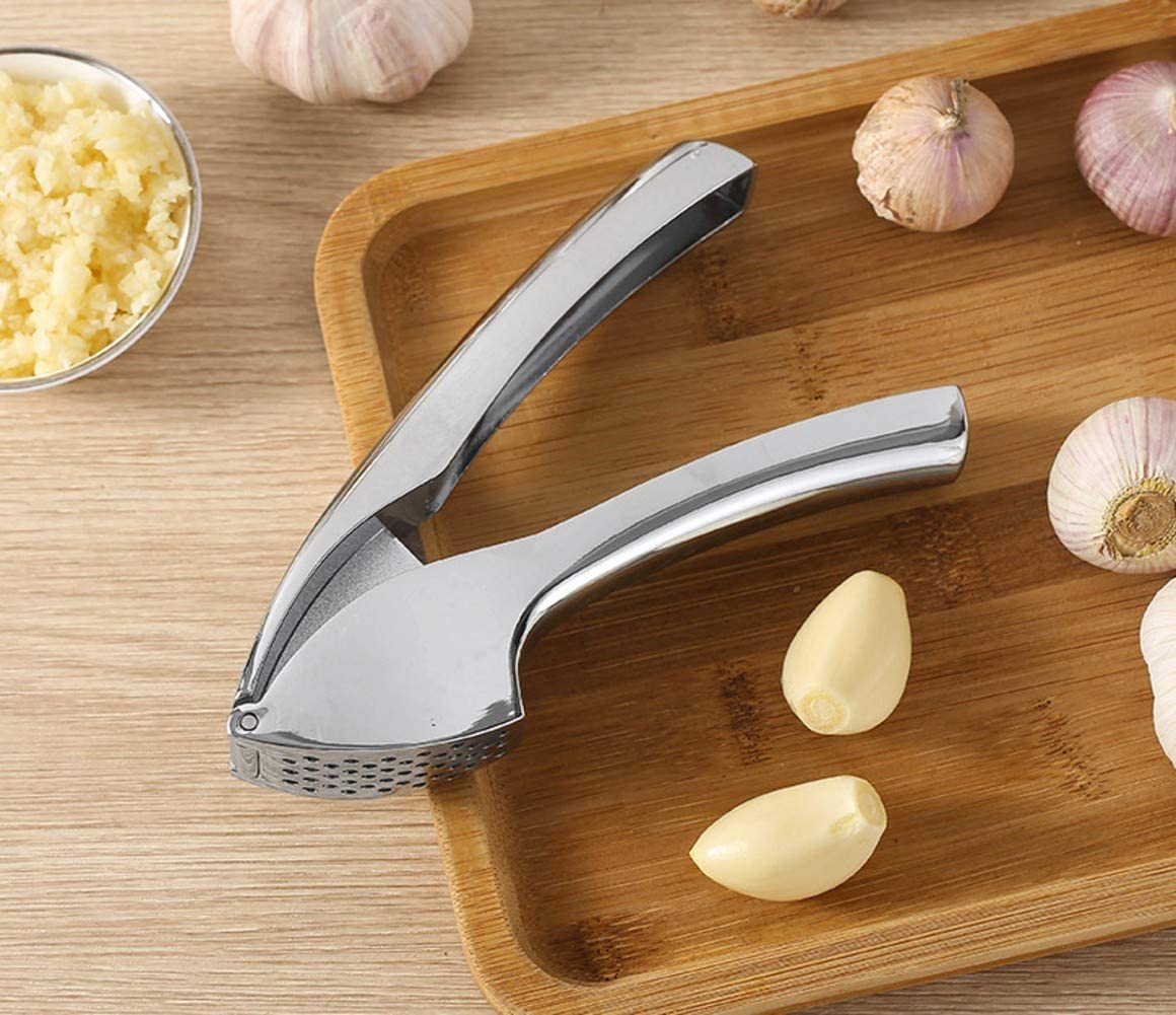 Garlic Press Crusher Mincer Chopper Peeler Squeeze Cutter Stainless Steel  Ginger, 1 Pack - Fry's Food Stores