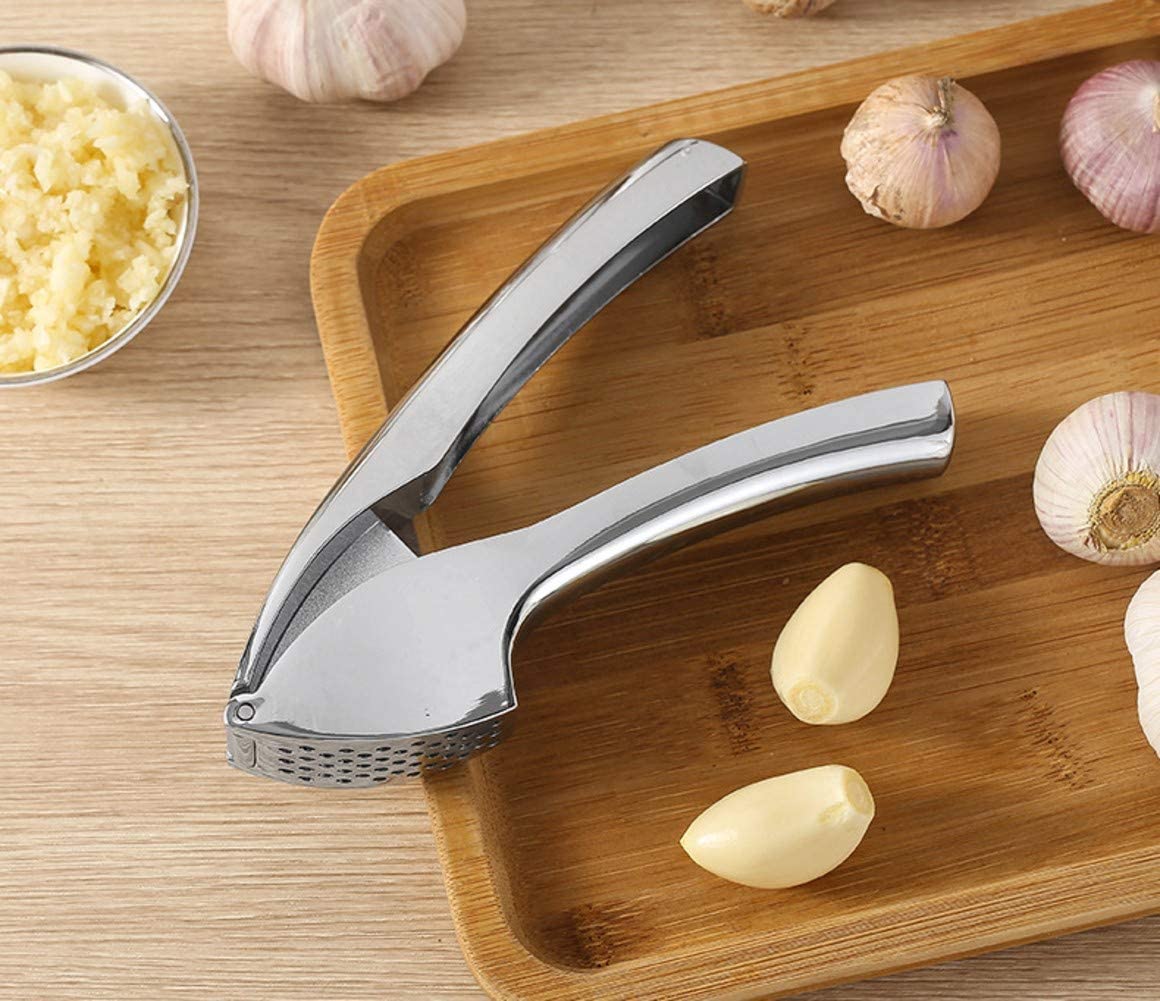 Stainless Steel Garlic Press, Garlic Peeler Crusher and Mincer with Sturdy  Design Professional Peeler Easy Squeeze Food Grade Rust proof Easy Squeeze  and Clean Dishwasher Safe Ergonomic Comfort Handle-FeiLiFan Direct