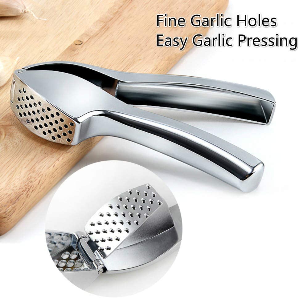 Garlic Press Crusher Mincer Chopper Peeler Squeeze Cutter Stainless Steel  Ginger, 1 Pack - Fry's Food Stores