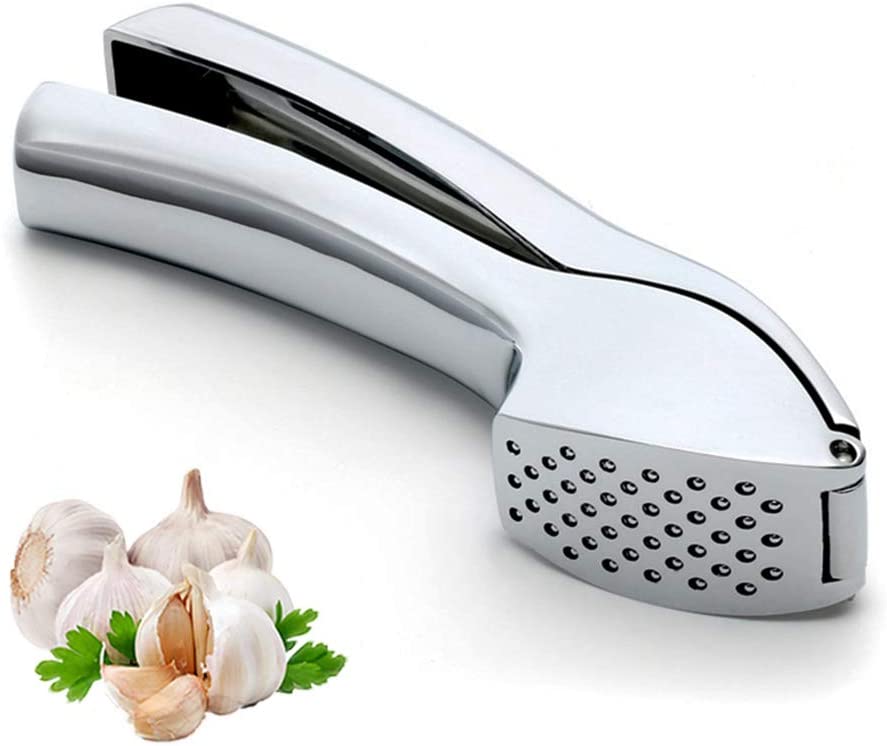 Garlic Press, Stainless Steel Professional Garlic Crusher and Mincer Ginger  Press, Easy Clean, Easy Squeeze, Rust Proof